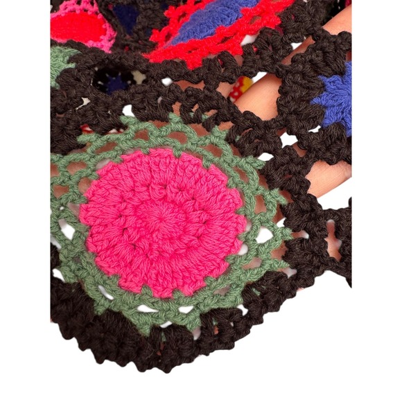 H&M Coachella Collection Black Crotched See Through Mini Dress 100% Cotton Sz 12 - Picture 6 of 16